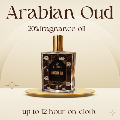 Arabian Oud fragrance oil by Lioren long lasting oud perfume for men