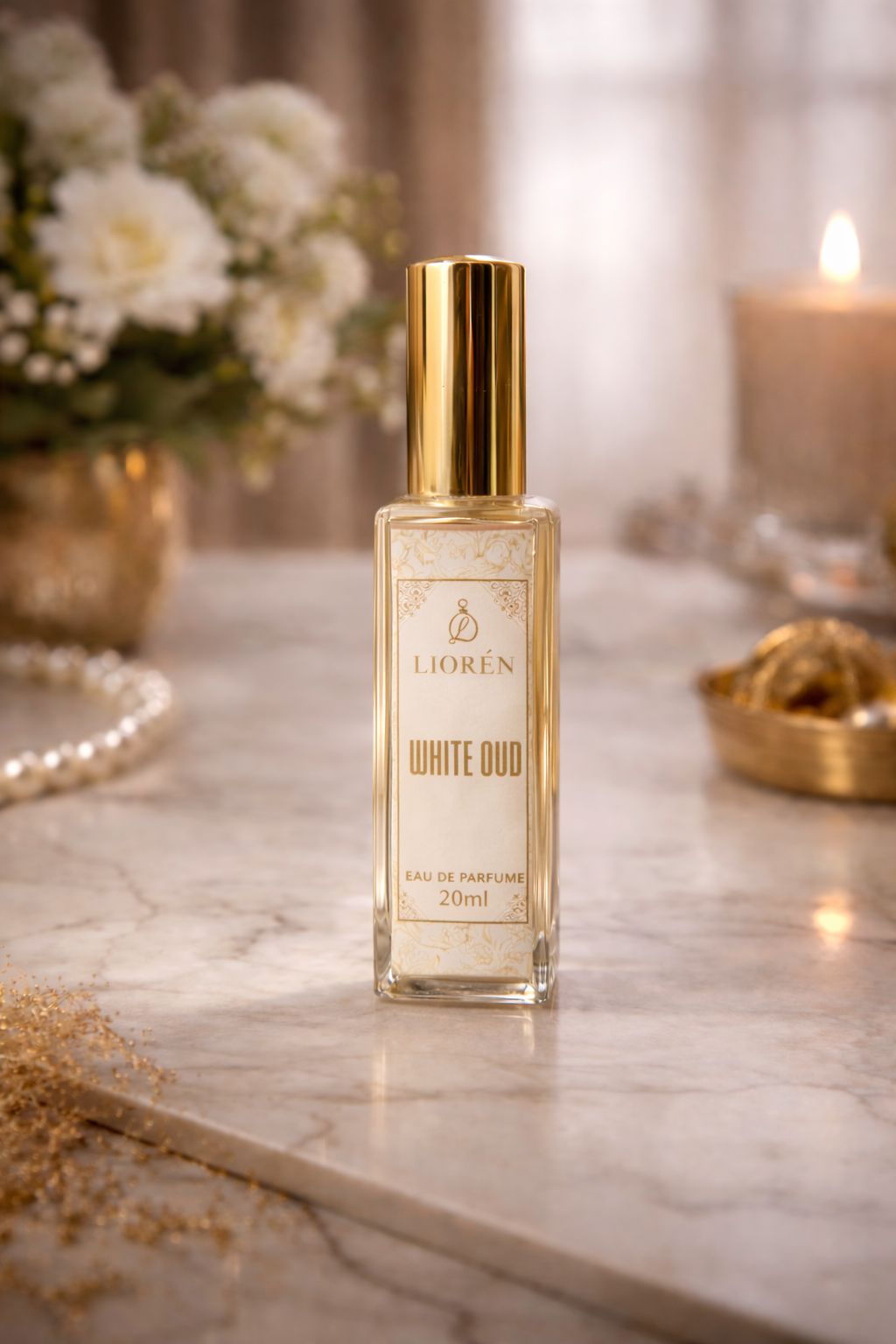 Premium White Oud men’s fragrance with rich oud wood notes