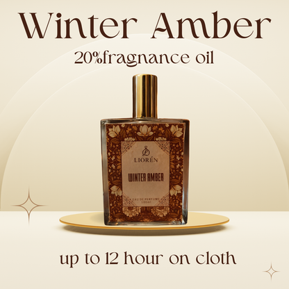 Winter Amber – Long Lasting Unisex Amber Woody Perfume