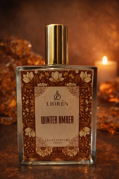 Winter Amber – Long Lasting Unisex Amber Woody Perfume